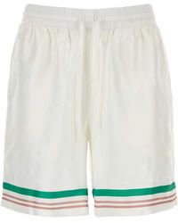 CASABLANCA - Satin Bermuda Shorts - Lyst