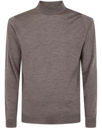 John Smedley - "Harcourt" Turtleneck Long Sleeves Mock Pullover - Lyst