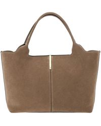 Tod's - Medium-Small Suede Shopping Bag - Lyst