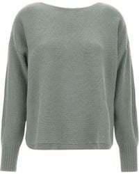 Elena Miro - Ribbed-Detail Rounded-Hem Sweater - Lyst