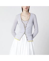 Roberto Collina - Lilac Cardigan With Trim - Lyst