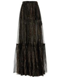 Saint Laurent - Multi Color Printed Skirt - Lyst