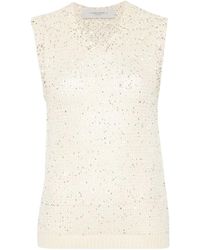 Golden Goose - Top With Sequins Polyamide Tops - Lyst