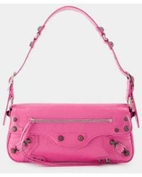 Balenciaga - Fuchsia Leather Small Le Cagole Sling Shoulder Bag - Lyst