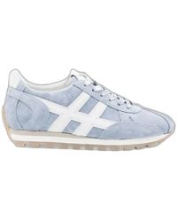 Hogan - Suede Lace Up Flat Shoes - Lyst