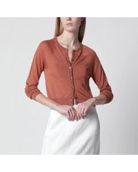 Roberto Collina - Brickcolored Cardigan - Lyst