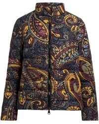 Etro - Cropped Recycled Nylon Down Jacket With Paisley Motif - Lyst