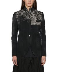 Marc Le Bihan - Lace And Silk Single-Breasted Jacket - Lyst
