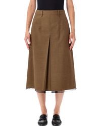 Prada - Skirt Front Plit - Lyst