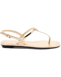 Prada - Leather Thong Sandals - Lyst
