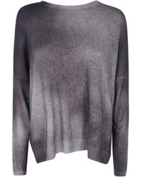 Avant Toi - Gradient Effect Boat Neck Oversize Pullover With Slits - Lyst