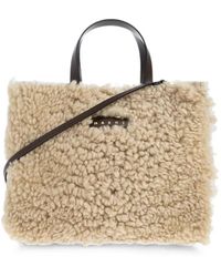 Marni - Museo Soft Shearling Tote Bag - Lyst