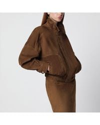Nour Hammour - Dalma Suede Bomber Jacket - Lyst