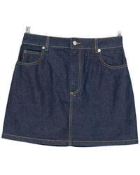 Maison Kitsuné - Maison Kitsuné Denim Mini Skirt - Lyst