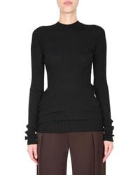Bottega Veneta - High-neck Ribbed Wool Sweater - Lyst