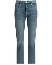 7 For All Mankind - Lightblue Cotton Modal Elastomultiester Elastane Jeans - Lyst