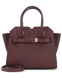Valextra - Amaranto Calf Leather Milano Micro Bag - Lyst
