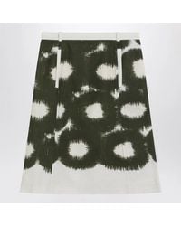 Prada - Cotton Skirt With Military Pattern - Lyst