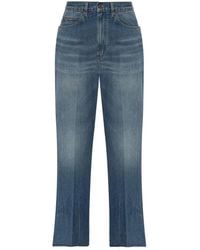 Victoria Beckham - Vintage Denim Cropped Jean Pants - Lyst