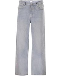 A.P.C. - Washed Cotton Denim Wide-Leg Jeans - Lyst