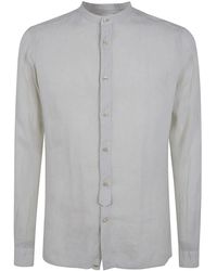 Tintoria Mattei 954 - Linen Shirt With A Mandarin Collar - Lyst