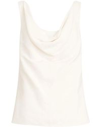 Brunello Cucinelli - Solid Cowl Neck Top - Lyst