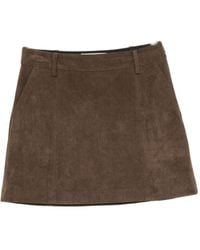 DUNST - Suede Effect Mini Skirt - Lyst