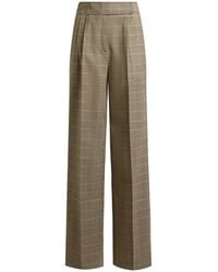 Etro - Stretch Wool Trousers With A Prince Of Wales Check Pattern - Lyst