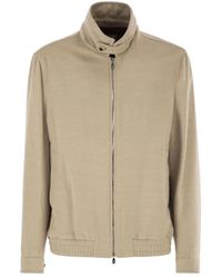 Brunello Cucinelli - Virgin Wool Bomber Jacket With Stand Collar - Lyst