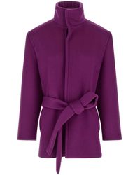 Saint Laurent - Double-Face Wool Coat - Lyst