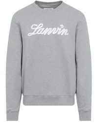 Lanvin - Embroidered Logo Sweatshirt - Lyst