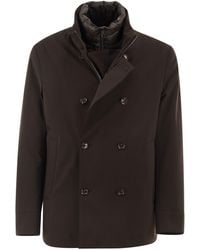 Montecore - Double-Breasted Technical Fabric Jacket With Detachable Inner Bib - Lyst