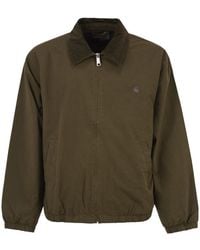 Carhartt - Cotton Zip-Up Jacket With Corduroy Collar - Lyst