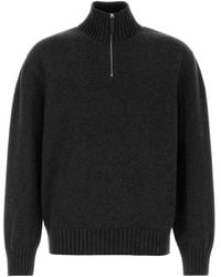 Ferragamo - Salvatore Slate Cashmere Blend Sweater - Lyst