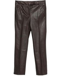 Incotex - Stretch Faux Leather Slim Fit Trousers - Lyst