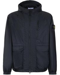 Stone Island - Light Jacket With Hood And Practical Pockets - Lyst