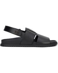 Dolce & Gabbana - Dolce & Gabbana Smooth Leather Sandals - Lyst