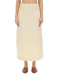 Jil Sander - Wool Midi Skirt - Lyst