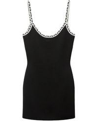 Versace - Stretch Viscose Jacquard Mini Dress - Lyst