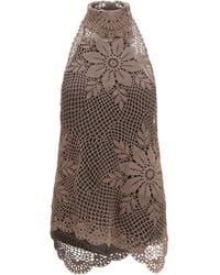 Magda Butrym - Crochet Lace High-Neck Top - Lyst