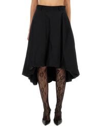Moschino - Cotton Poplin Skirt - Lyst