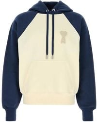 Ami Paris - Two-tone Cotton Sweatshirt - Lyst