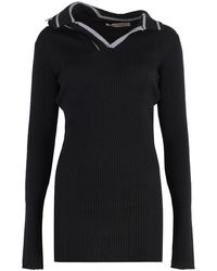 Y. Project - Knit Dress With Half Zip And V-Neck For - Lyst