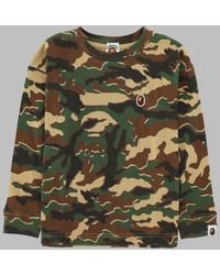 A Bathing Ape - Camo One-Point Graphic Sweatshirt For Kids - Lyst