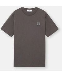 Stone Island - 2100237 Organic Cotton Jersey 'Fissato' Effect - Lyst