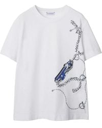 Burberry - 100% Cotton T-Shirt - Lyst