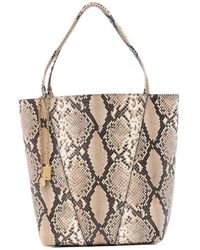 Chloé - Snakeskin-Effect Leather Bucket Bag - Lyst