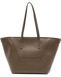 Brunello Cucinelli - Leather Tote Bag With Pouch - Lyst