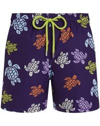 Vilebrequin - Swim Shorts With Multicolour Turtle Print - Lyst