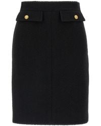 Chloé - Bouclé Wool Skirt - Lyst
